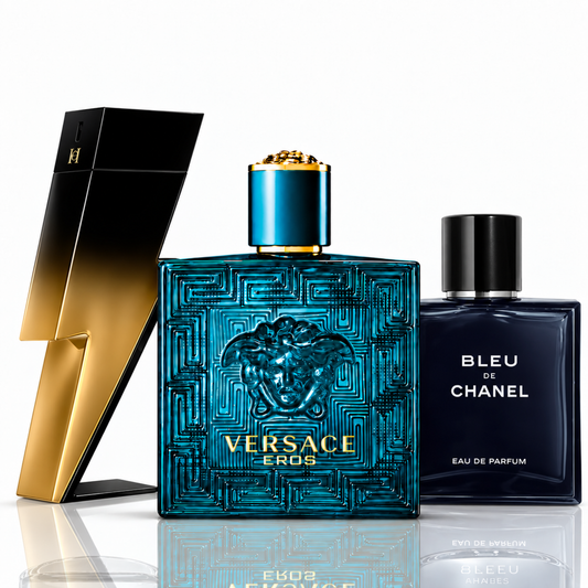 Комплект от 3 парфюма | Bad Boy Extreme, Blue de Chanel, Eros Versace - 100ml
