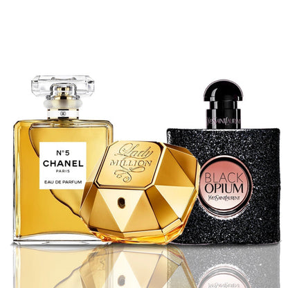 Комплект от 3 парфюма | Chanel N°5 + Lady Million + Black Opium